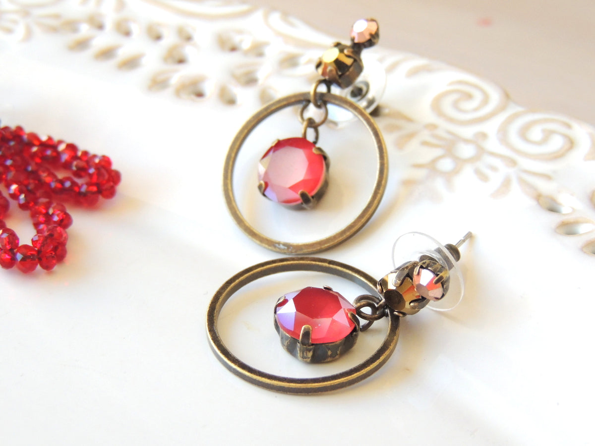 Circle Red Stone – Sara Attali Design