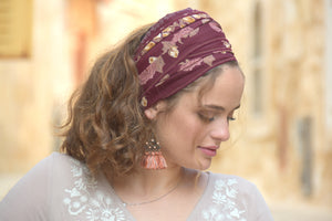 Ancient burgundy Headwrap