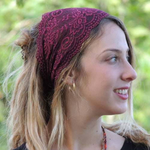 Bordeaux Lace Headband
