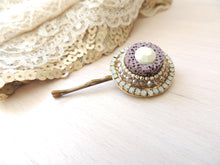 Lavender White Hair Pin
