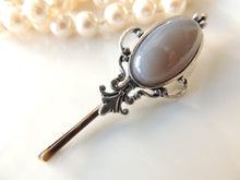 Grey Silver Vintage Bridal Hair Pin