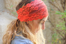 Orange/Peach Lace Headband