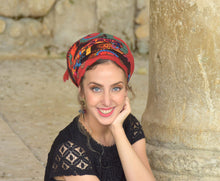 Soft Colorful Red Headscarf