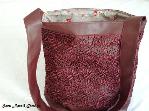 Bordeaux Lace Bag