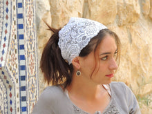 White Stretchy Lace Headband