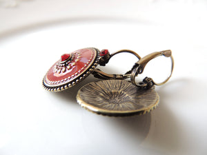 Antique Red Earrings