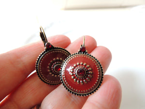 Antique Red Earrings